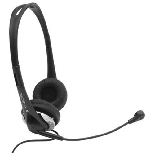 Casque-micro Stéréo Ajustable Jack 3.5 Mm Noir/gris