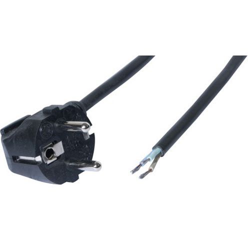 Cordon d'alimentation CEE7 / Fils dénudés noir - 3,0 m Cordon d'alimentation CEE7 / Fils dénudés noir - 3,0 m