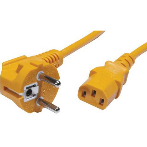 Cordon D'alimentation Pc Cee7 / C13 Orange - 06 M