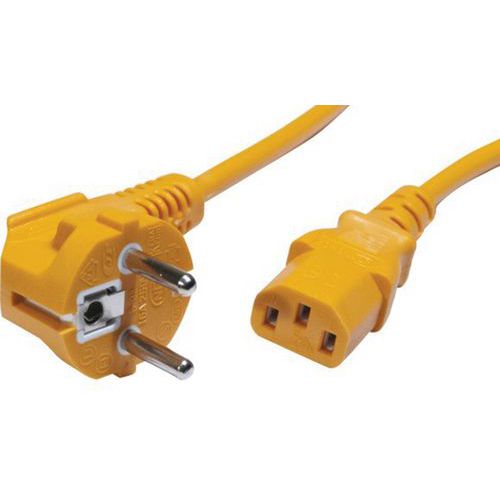 Cordon D'alimentation Pc Cee7 / C13 Orange - 18 M