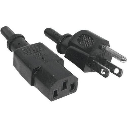 Cordon électrique secteur USA noir - 1,8 m Cordon électrique secteur USA noir - 1,8 m