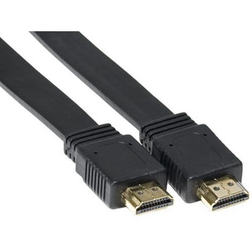Cordon HDMI haute vitesse plat noir - 3 m Cordon HDMI haute vitesse plat noir - 3 m