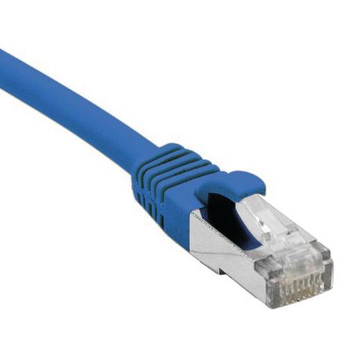 Cordon RJ45 catégorie 5e F/UTP snagless bleu - 0,3 m Cordon RJ45 catégorie 5e F/UTP snagless bleu - 0,3 m