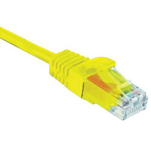 Cordon Rj45 Catégorie 5e U/utp Snagless Jaune - 20 M