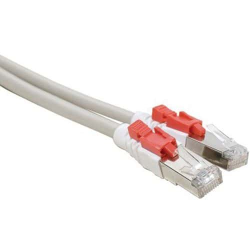 Cordon Ethernet RJ45 - Catégorie 6A - Blindé S/FTP - Gaine LSZH gris - 5m