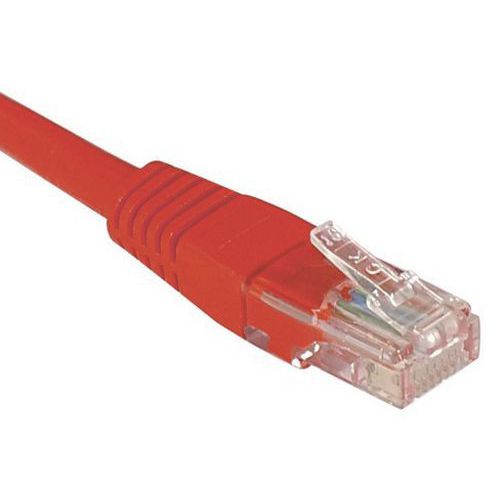 Cordon RJ45 Budget catégorie 6 U/UTP rouge - 10 m Cordon RJ45 Budget catégorie 6 U/UTP rouge - 10 m