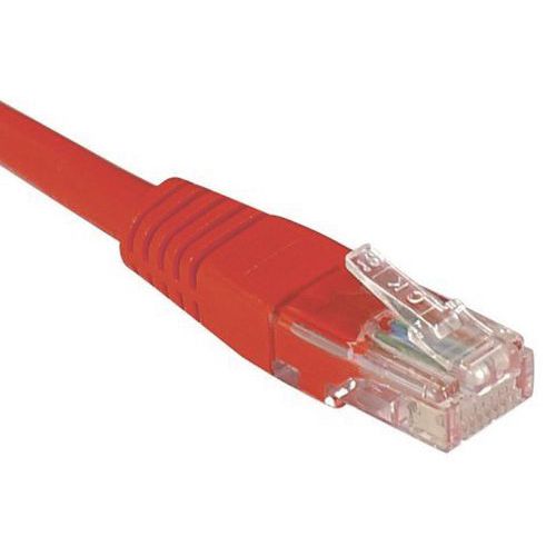 Cordon RJ45 Budget catégorie 6 U/UTP rouge - 5 m Cordon RJ45 Budget catégorie 6 U/UTP rouge - 5 m