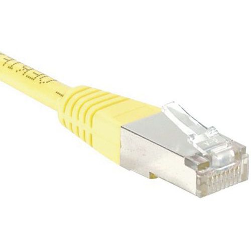 Cordon RJ45 Catégorie 6 F/UTP Jaune 50m - Haute Performance Réseau - Idéal pour Internet