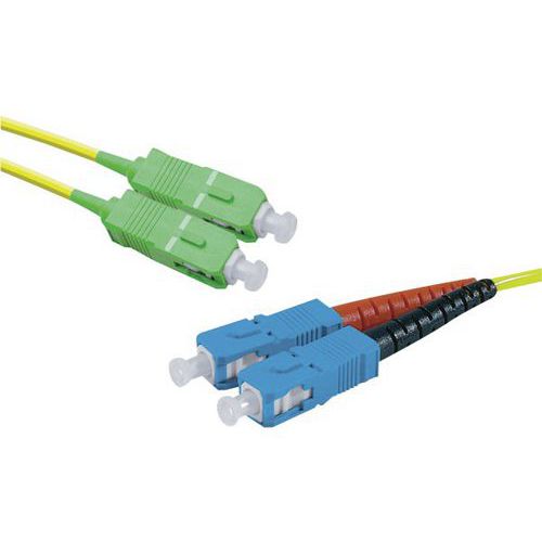Jarret. Opt. Duplex Mono. Os2 9/125 Sc-apc/sc-upc Jaune-10 M