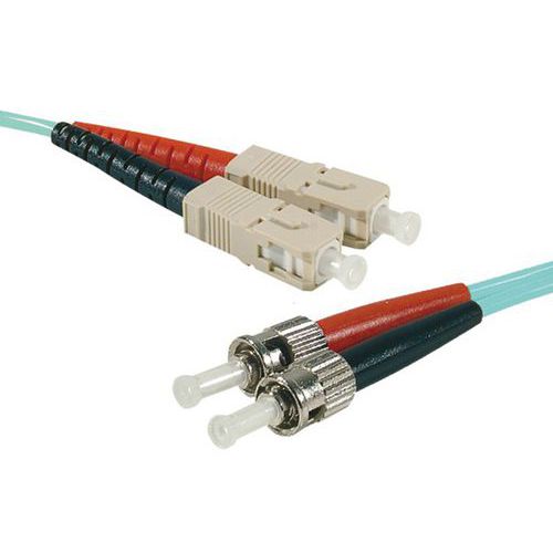 Jarretière duplex 2.0 mm multi OM3 50/125 ST-UPC/SC-UPC 1 m Jarretière duplex 2.0 mm multi OM3 50/125 ST-UPC/SC-UPC 1 m