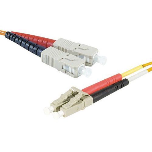 Jarretière duplex multi OM2 50/125 SC-UPC/LC-UPC orange -3 m Jarretière duplex multi OM2 50/125 SC-UPC/LC-UPC orange -3 m