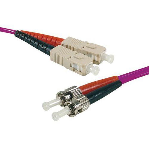 Jarretière duplex multi OM4 50/125 SC-UPC/ST-UPC erika - 1 m Jarretière duplex multi OM4 50/125 SC-UPC/ST-UPC erika - 1 m