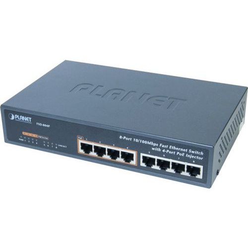 Switch 10 métal 8P 10/100 dont 4 PoE 65W Switch 10 métal 8P 10/100 dont 4 PoE 65W