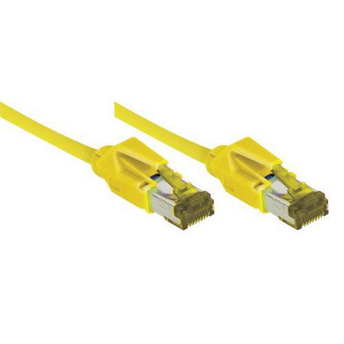 Cordon RJ45 sur câble catégorie 7 S/FTP LSOH jaune - 10 m Cordon RJ45 sur câble catégorie 7 S/FTP LSOH jaune - 10 m