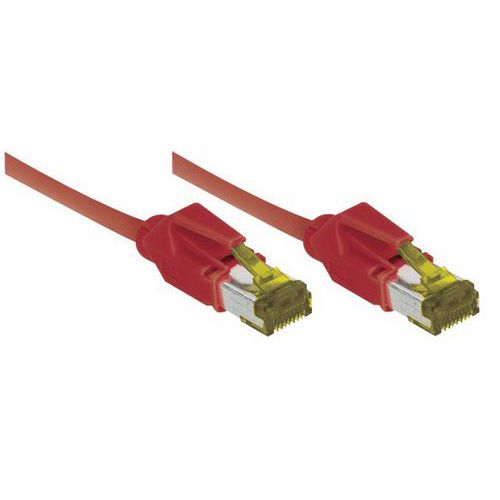 Cordon Rj45 Sur Câble Catégorie 7 S/ftp Lsoh Rouge - 15 M