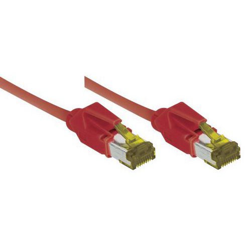 Cordon RJ45 sur câble catégorie 7 S/FTP LSOH rouge - 10 m Cordon RJ45 sur câble catégorie 7 S/FTP LSOH rouge - 10 m
