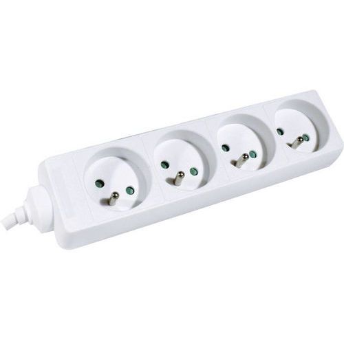 Multiprise 4 Prises Sans Interrupteur Blanche - 08 M