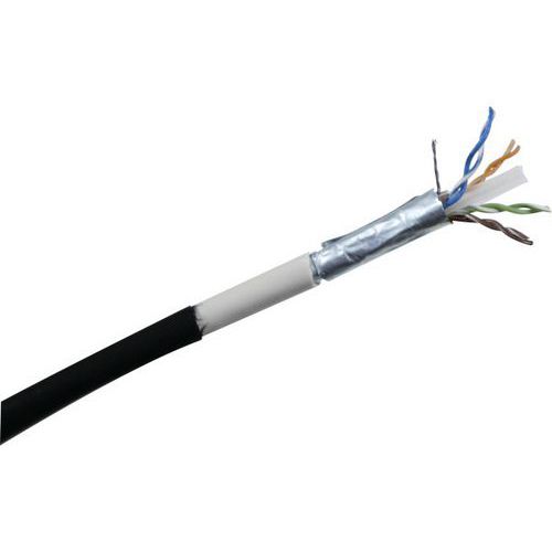 Cordon Rj45 Ã‰tanche Catégorie 6 F/utp Noir - 50 M