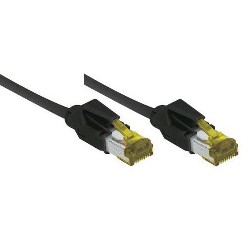 Cordon Rj45 Sur Câble Cat. 7 S/ftp Lsoh Snagless Noir-10 M