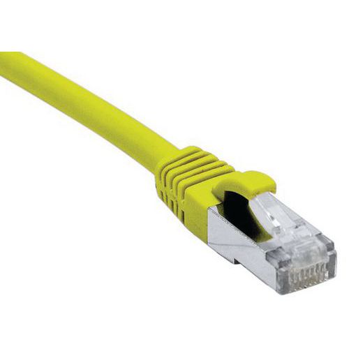 Cordon RJ45 catégorie 6A F/UTP LSOH snagless jaune - 0,5 m Cordon RJ45 catégorie 6A F/UTP LSOH snagless jaune - 0,5 m