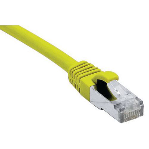 Cordon RJ45 catégorie 6A F/UTP LSOH snagless jaune - 1,5 m Cordon RJ45 catégorie 6A F/UTP LSOH snagless jaune - 1,5 m