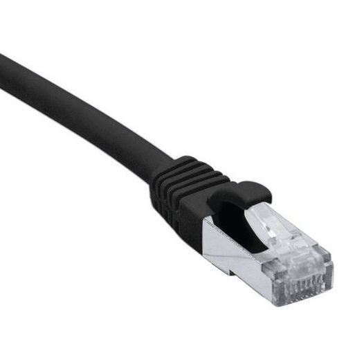 Cordon Rj45 Catégorie 6a F/utp Lsoh Snagless Noir - 1 M