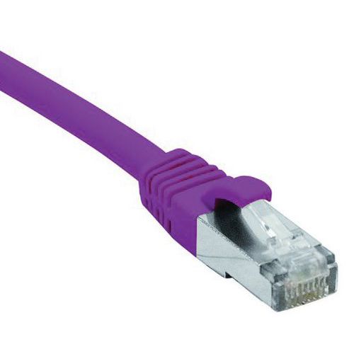 Cordon RJ45 catégorie 6 F/UTP LSOH snagless violet - 10 m Cordon RJ45 catégorie 6 F/UTP LSOH snagless violet - 10 m