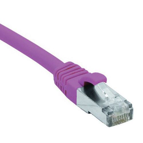 Cordon RJ45 catégorie 6 F/UTP LSOH snagless rose - 10 m Cordon RJ45 catégorie 6 F/UTP LSOH snagless rose - 10 m