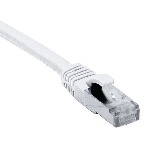 Cordon RJ45 catégorie 6A S/FTP LSOH snagless blanc - 0,3 m Cordon RJ45 catégorie 6A S/FTP LSOH snagless blanc - 0,3 m