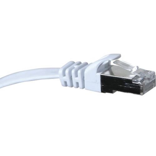 Cordon Rj45 Plat Catégorie 6 U/ftp Snagless Blanc - 75 M