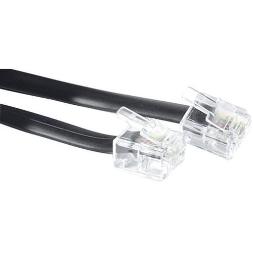 Cordon Téléphonique Rj11 Noir - 10m