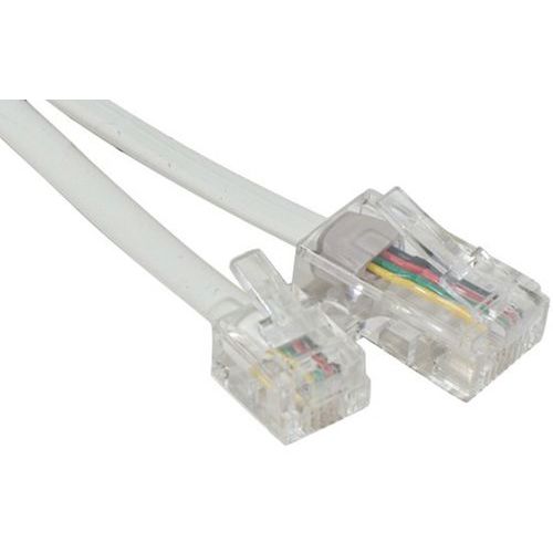 Cordon téléphonique RJ11 vers RJ45 Blanc - 5.00M Cordon téléphonique RJ11 vers RJ45 Blanc - 5.00M
