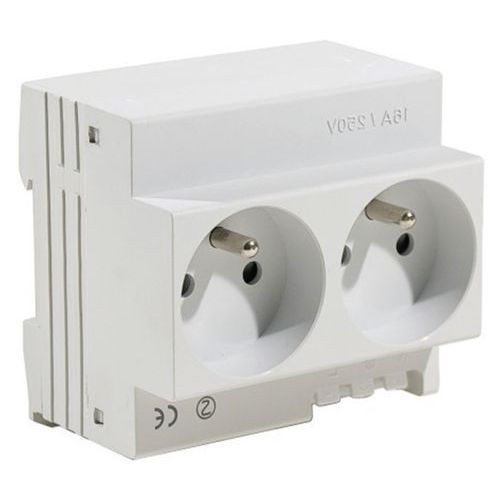 Double Prise Secteur Modulaire 10/16 A