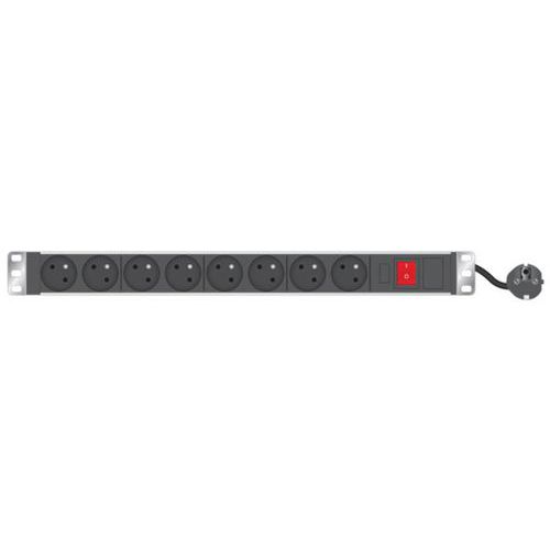 Multiprise 19'' 8 prises avec interrupteur et voyant Multiprise 19'' 8 prises avec interrupteur et voyant