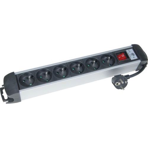 Multiprise 6 prises avec interrupteur noire Multiprise 6 prises avec interrupteur noire