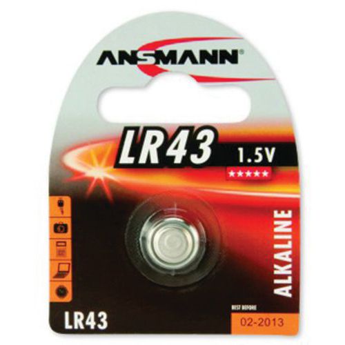 Pile alcaline 5015293 LR43 Manutan.fr
