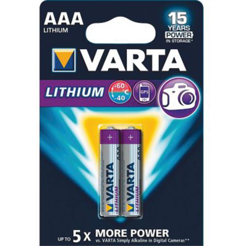 Varta - Piles Lithium AAA FR03 - Lot de 4 - Haute Performance et Longue Durée