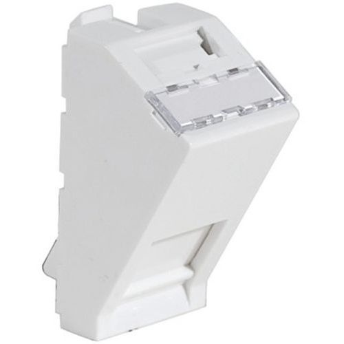 Plastron 225x45 Incline 30Â° Pour 1 Port Rj45