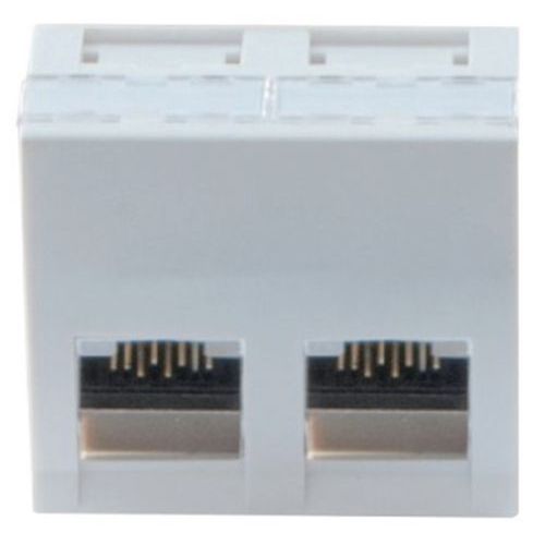 Plastron 45x45 Incline 30Â° 2 Ports Rj45 Cat 6 Stp