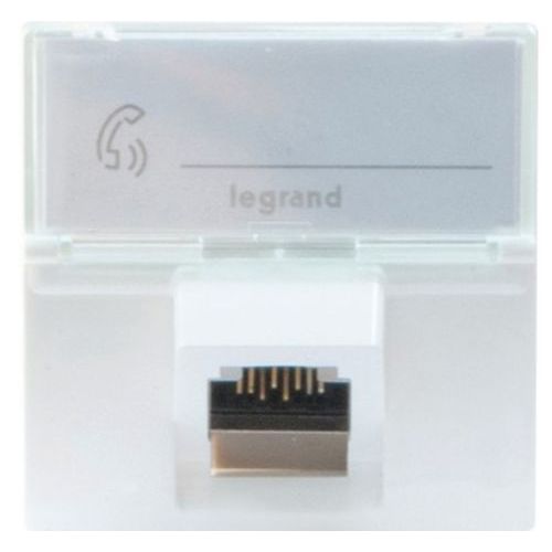 Plastron Mosaic 45x45 Incline 45Â° 1 Port Rj45 Cat 6a Stp