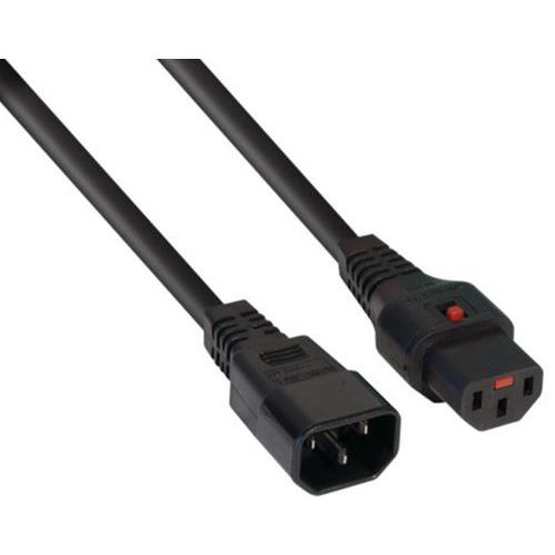Rallonge D'alimentation C14 / C13 à Verrouillage Noire-10 M