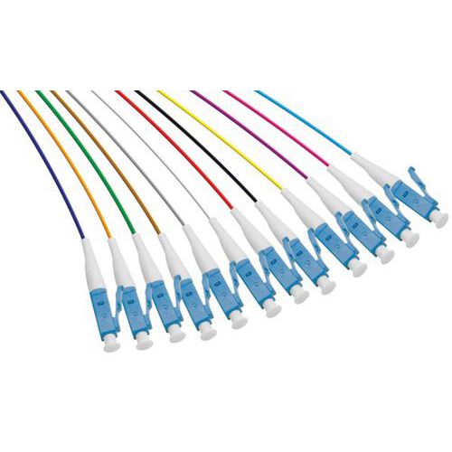 Set De 12 Connecteurs Panachés Pigtail Om3 Lc/upc Lsoh - 2m
