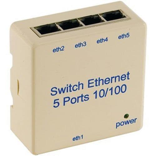 Switch 5 Ports10/100 Pour Rail Din