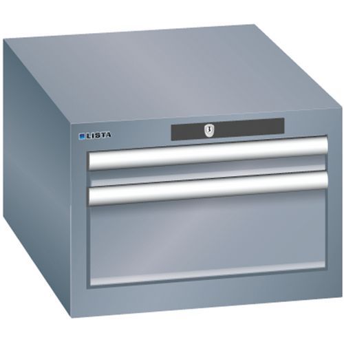 Armoires à Tiroirs Gris 411x572x283 Avec 2 Tiroirs 75kg