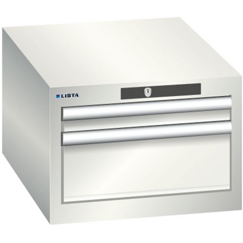 Armoire Blanc Gris 411x572x283 Avec 2 Tir. 75kg _ 78.400.180