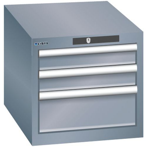 Armoires à Tiroirs Gris 411x572x383 Avec 3 Tiroirs 75kg