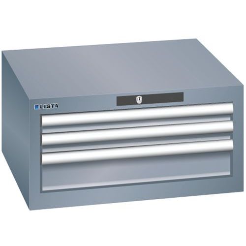 Armoires à Tiroirs Gris 564x572x283 Avec 3 Tiroirs 75kg