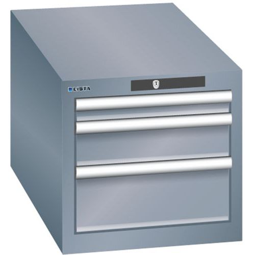 Armoires à Tiroirs Gris 411x725x383 Avec 3 Tiroirs 75kg