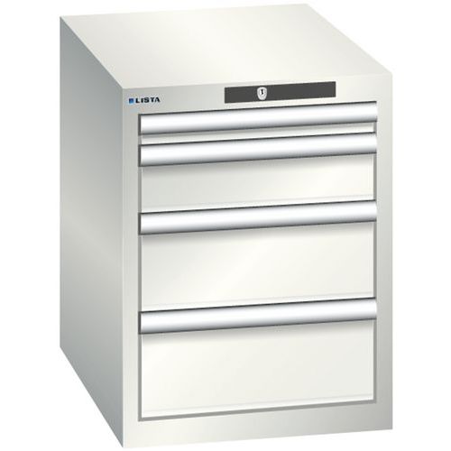 Armoire Blanc Gris 411x572x533 Avec 4 Tir. 75kg _ 78.414.180