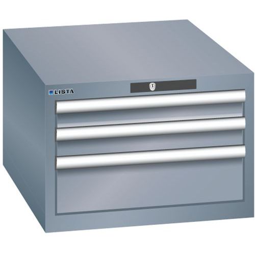 Armoires à Tiroirs Gris 564x725x383 Avec 3 Tiroirs 75kg